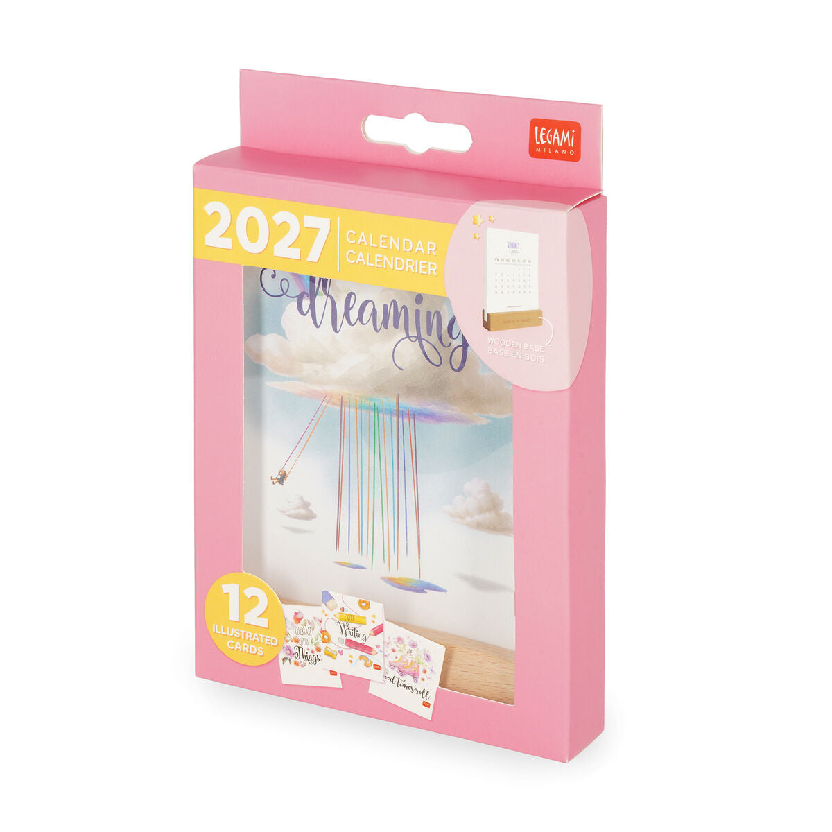 Legami - Takvim ile Wooden Base - 2027