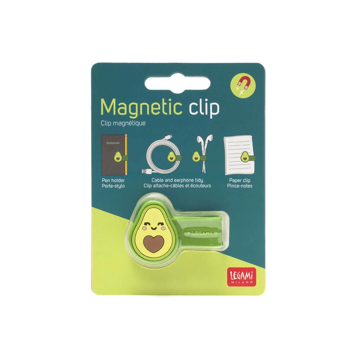 Legami - Avocado Magnetic Clip - Magnetic Clip