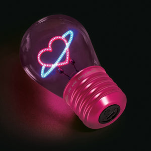 Legami - Dekoratif Lightbulb-Shaped Table Lamp - Kalp - Bulb Fiction