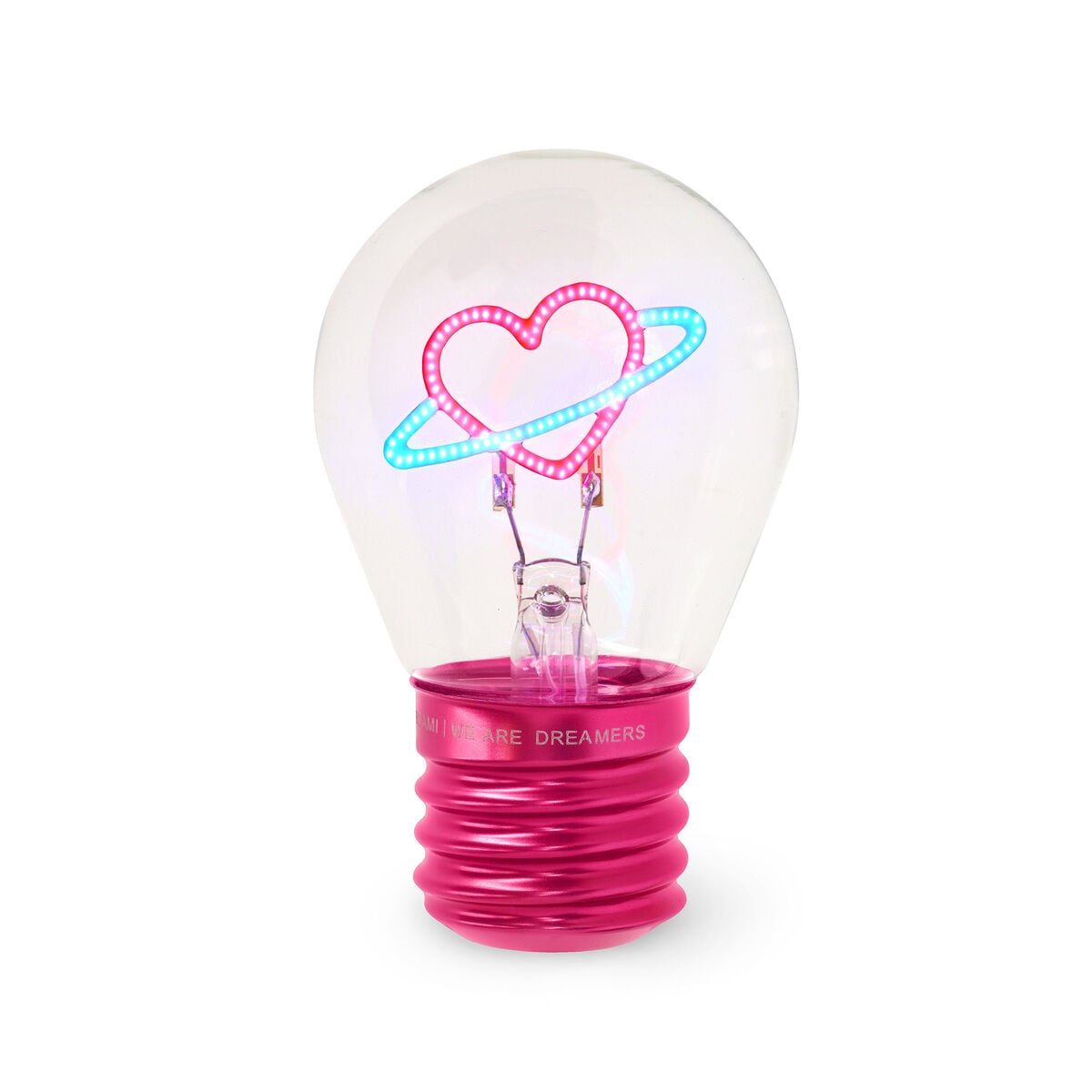 Legami - Dekoratif Lightbulb-Shaped Table Lamp - Kalp - Bulb Fiction
