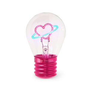 Legami - Dekoratif Lightbulb-Shaped Table Lamp - Kalp - Bulb Fiction