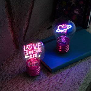Legami - Dekoratif Lightbulb-Shaped Table Lamp - Kalp - Bulb Fiction