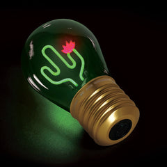 Legami - Decorative Lightbulb-Shaped Table Lamp - Cactus - Bulb Fiction