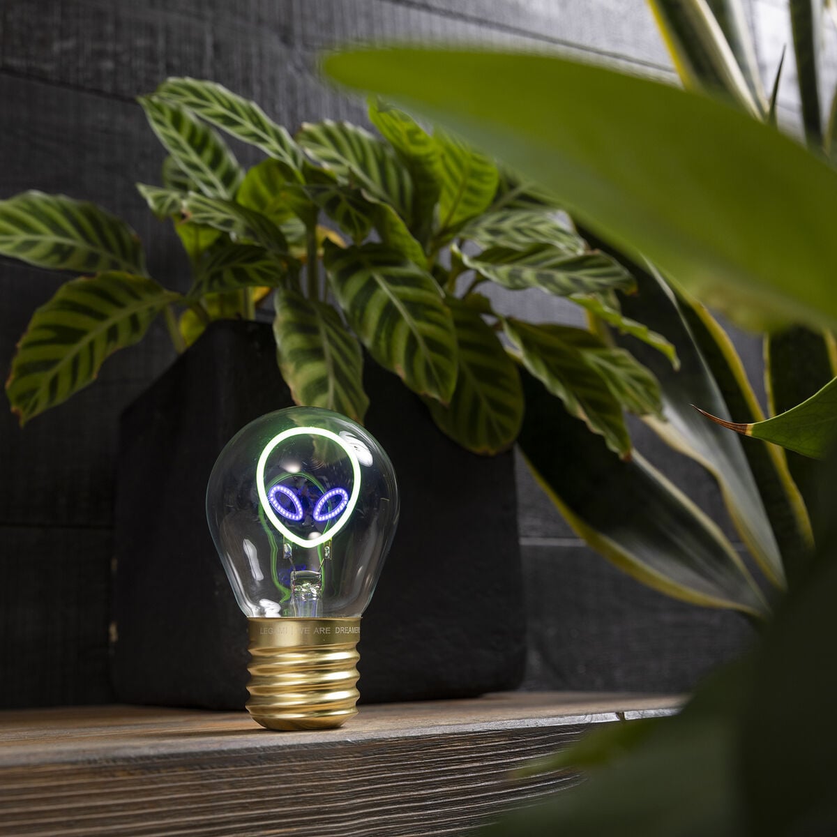 Legami - Decorative Lightbulb-Shaped Table Lamp - Alien - Bulb Fiction