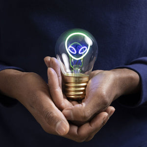 Legami - Decorative Lightbulb-Shaped Table Lamp - Alien - Bulb Fiction