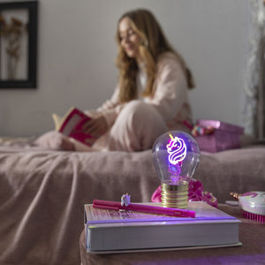 Legami - Decorative Lightbulb-Shaped Table Lamp - Unicorn - Bulb Fiction