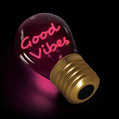 Legami - Dekoratif Lightbulb-Shaped Table Lamp - Good Vibes - Bulb Fiction