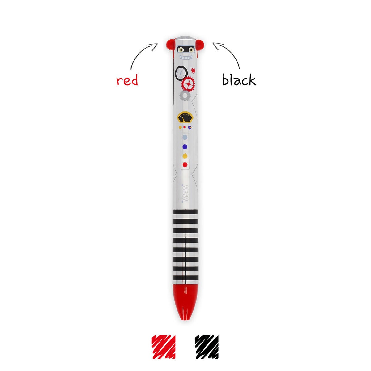 Legami - Robot Two-Colour Ballpoint Pen - Click&Clack