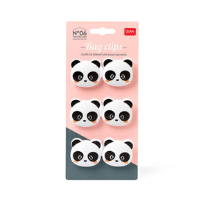 Legami - Seti 6 Çanta Clips - Panda