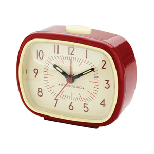 Legami - Vintage Inspired Alarm Clock - Red - Retro Alarm Clock