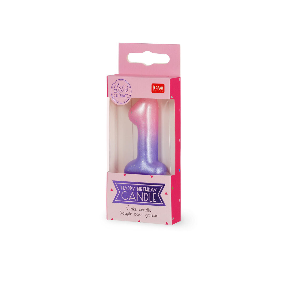 Legami - Pink Doğum Günü Cake Candle - 1 - Mutlu Doğum Günü Candle