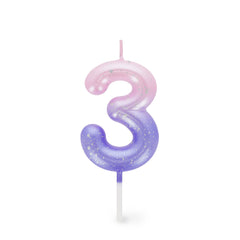 Legami - Pink Doğum Günü Cake Candle - 3 - Mutlu Doğum Günü Candle