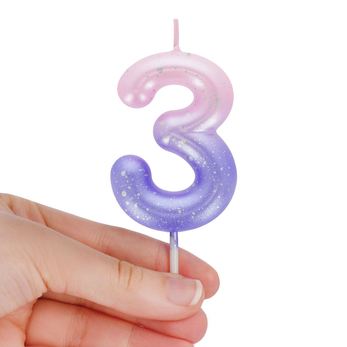 Legami - Pink Doğum Günü Cake Candle - 3 - Mutlu Doğum Günü Candle
