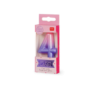 Legami - Pink Doğum Günü Cake Candle - 4 - Mutlu Doğum Günü Candle