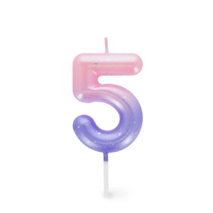 Legami - Pink Doğum Günü Cake Candle - 5 - Mutlu Doğum Günü Candle