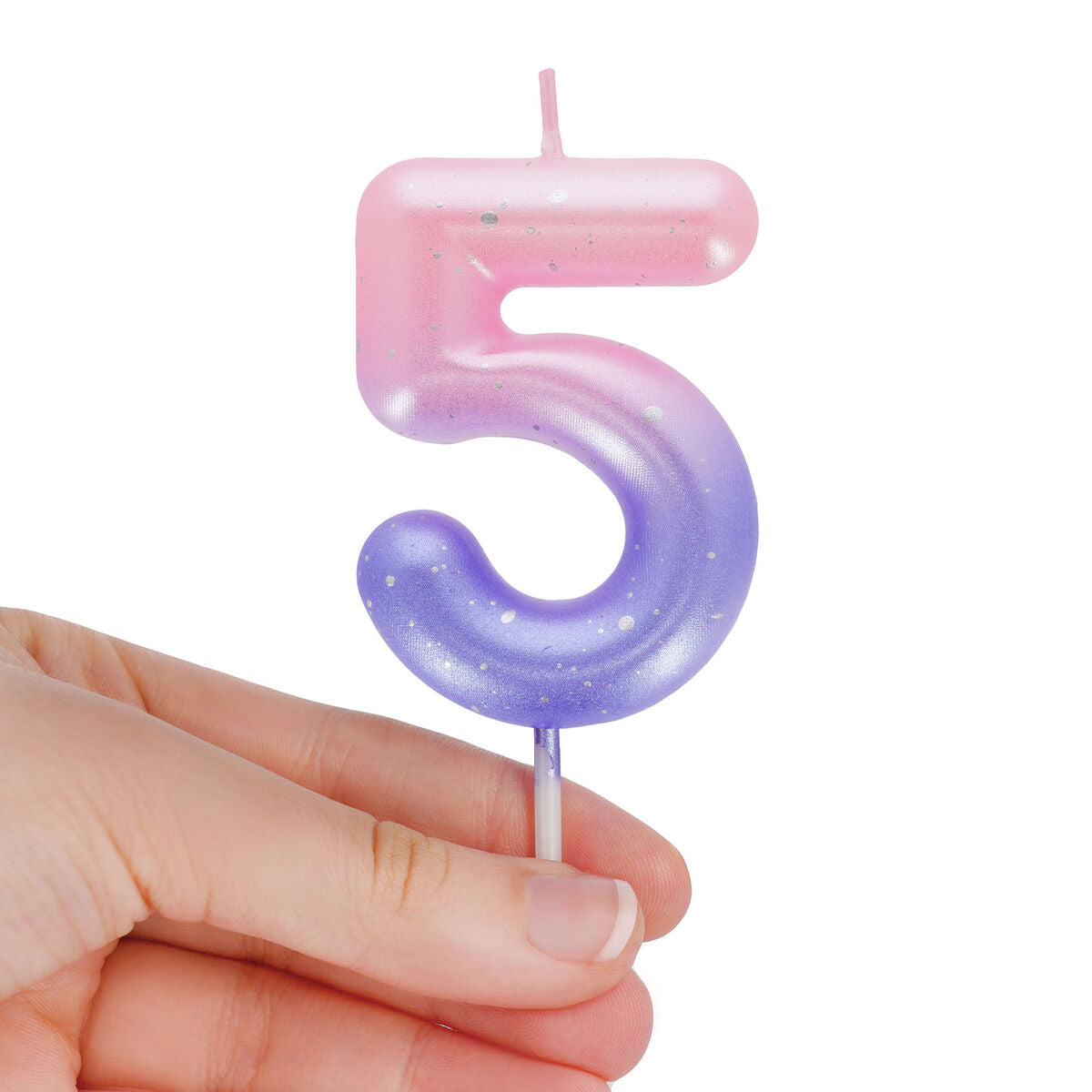 Legami - Pink Doğum Günü Cake Candle - 5 - Mutlu Doğum Günü Candle
