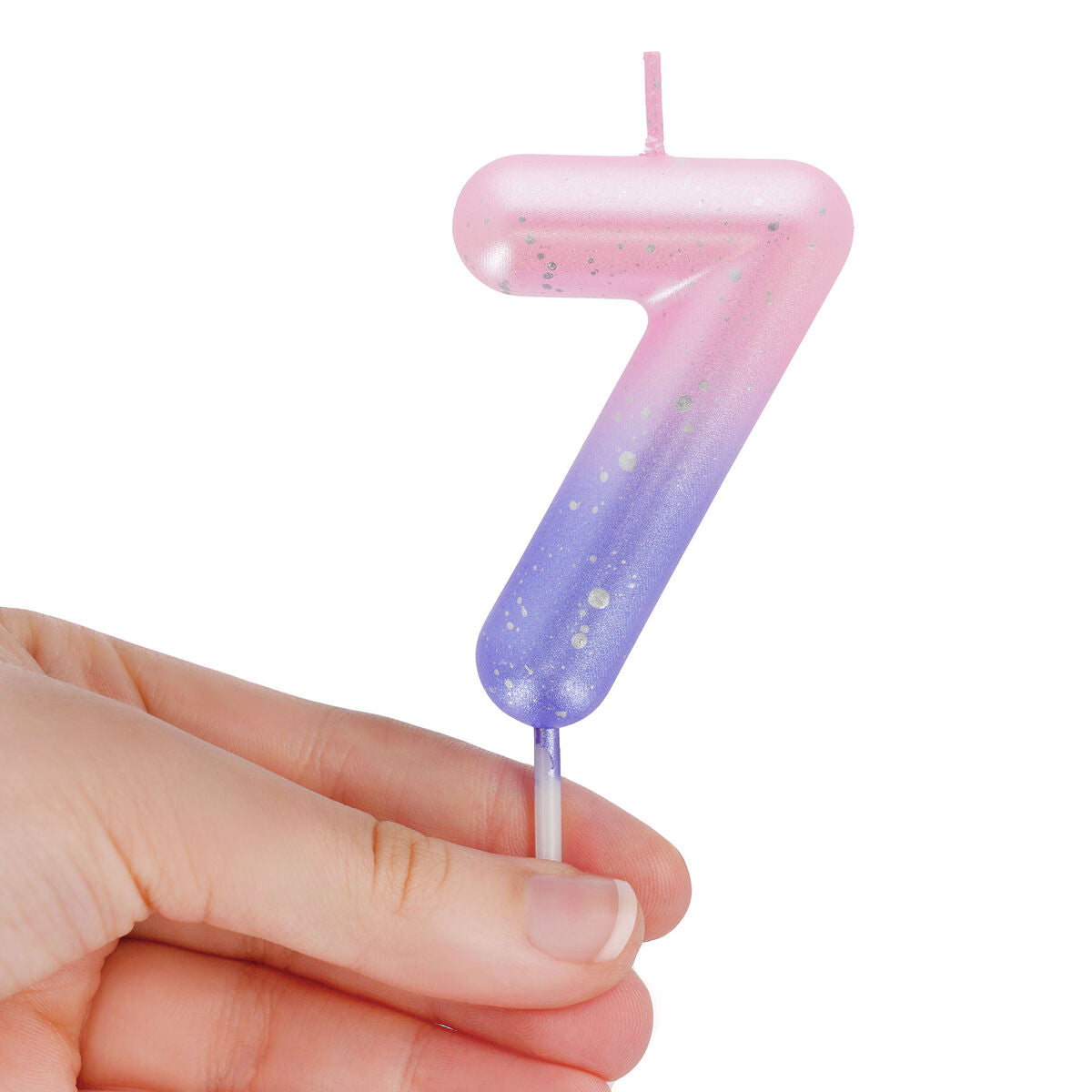 Legami - Pink Doğum Günü Cake Candle - 7 - Mutlu Doğum Günü Candle