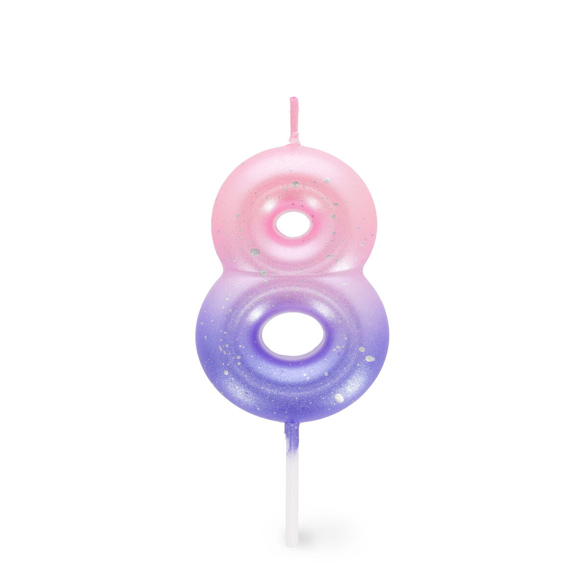 Legami - Pink Doğum Günü Cake Candle - 8 - Mutlu Doğum Günü Candle