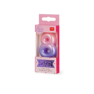 Legami - Pink Doğum Günü Cake Candle - 8 - Mutlu Doğum Günü Candle