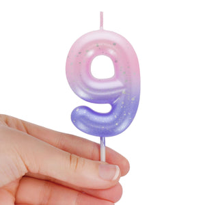 Legami - Pink Birthday Cake Candle - 9 - Happy Birthday Candle