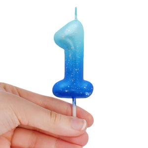 Legami - Blue Doğum Günü Cake Candle - 1 - Mutlu Doğum Günü Candle