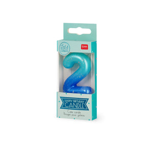 Legami - Blue Doğum Günü Cake Candle - 2 - Mutlu Doğum Günü Candle
