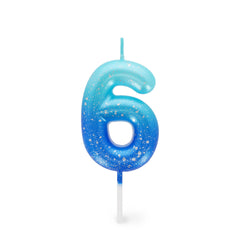 Legami - Blue Doğum Günü Cake Candle - 6 - Mutlu Doğum Günü Candle