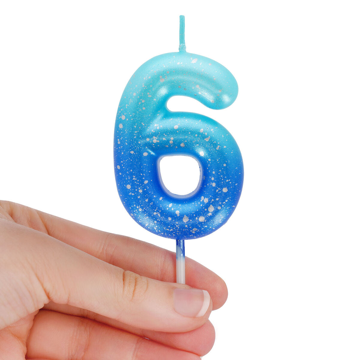 Legami - Blue Doğum Günü Cake Candle - 6 - Mutlu Doğum Günü Candle
