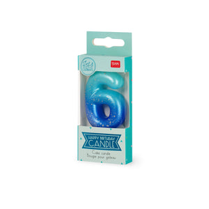 Legami - Blue Doğum Günü Cake Candle - 6 - Mutlu Doğum Günü Candle