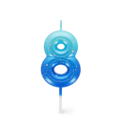 Legami - Blue Doğum Günü Cake Candle - 8 - Mutlu Doğum Günü Candle