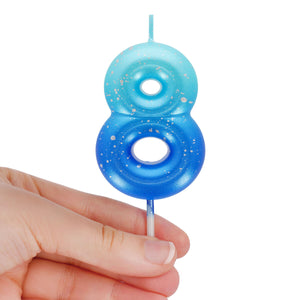 Legami - Blue Doğum Günü Cake Candle - 8 - Mutlu Doğum Günü Candle