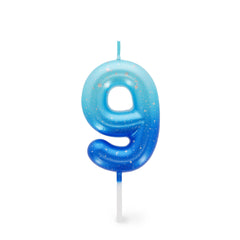 Legami - Blue Doğum Günü Cake Candle - 9 - Mutlu Doğum Günü Candle