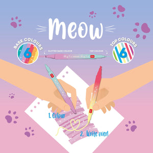 Legami - Seti 6 Dual-Tip Layering Markers - Meow