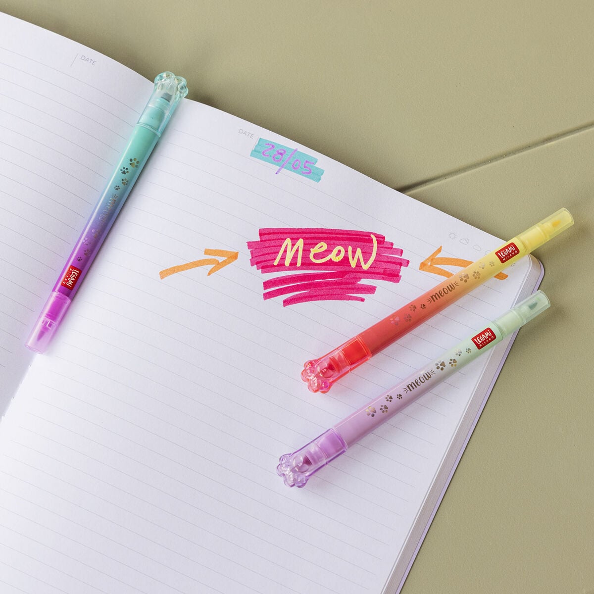 Legami - Seti 6 Dual-Tip Layering Markers - Meow