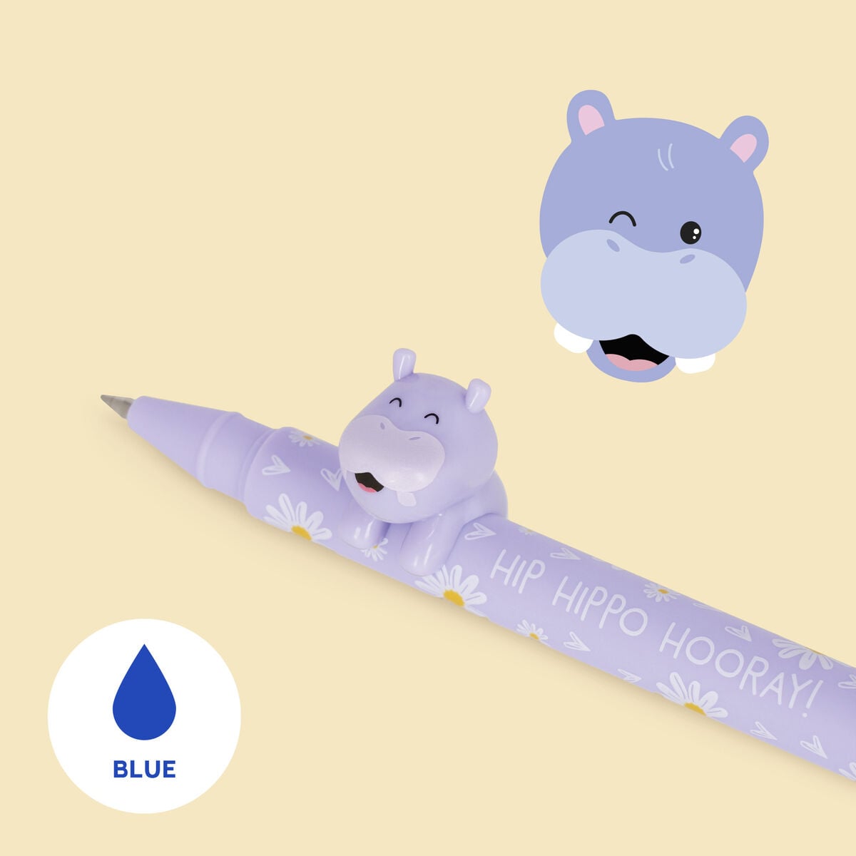 Legami - Kalem ile "Hip Hippo Hooray" Hippo Hayvan Süsü - Sevimli Arkadaşlar