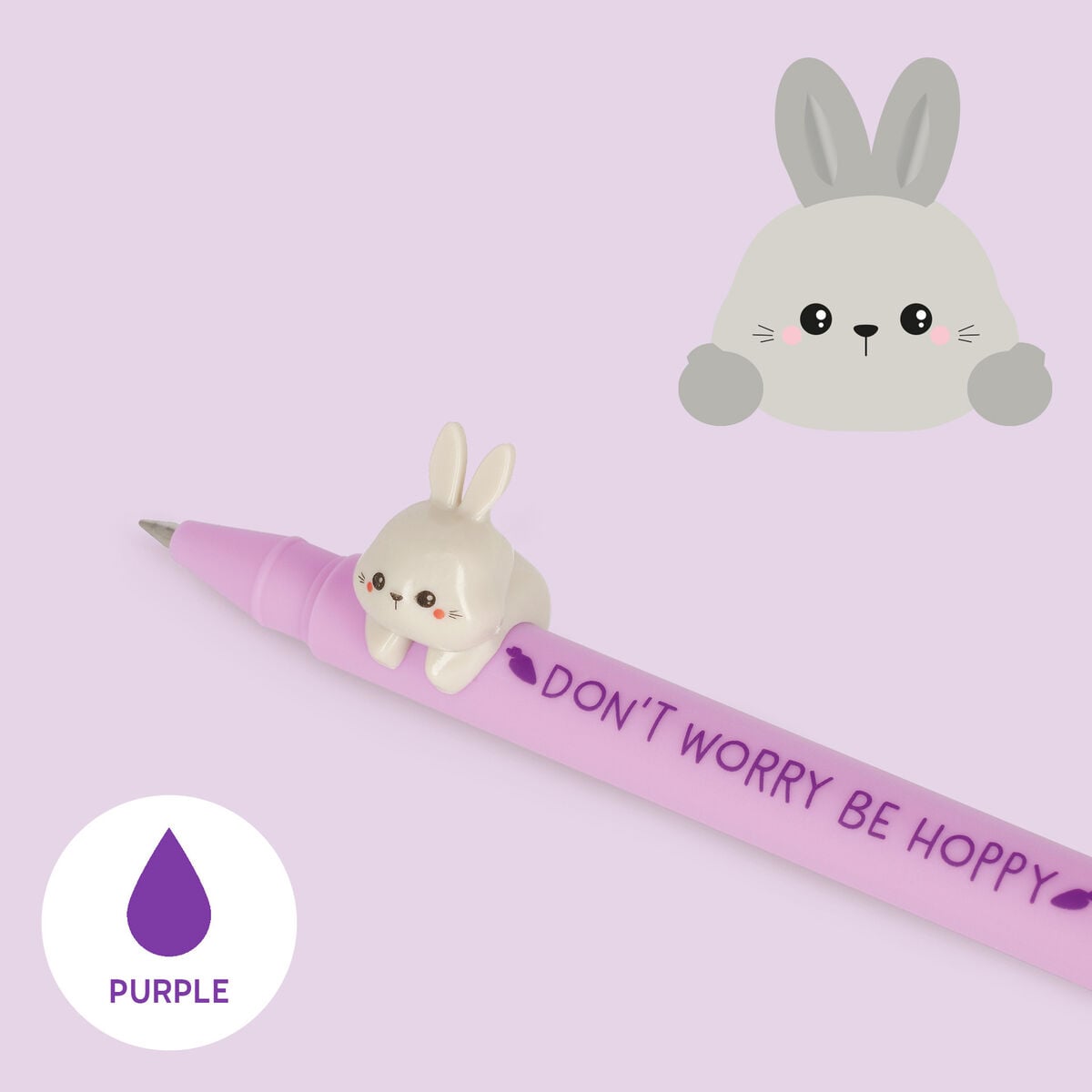 Legami - Gel Kalem ile "Don't Worry Be Hoppy" Tavşan Hayvan Süsü - Sevimli Arkadaşlar