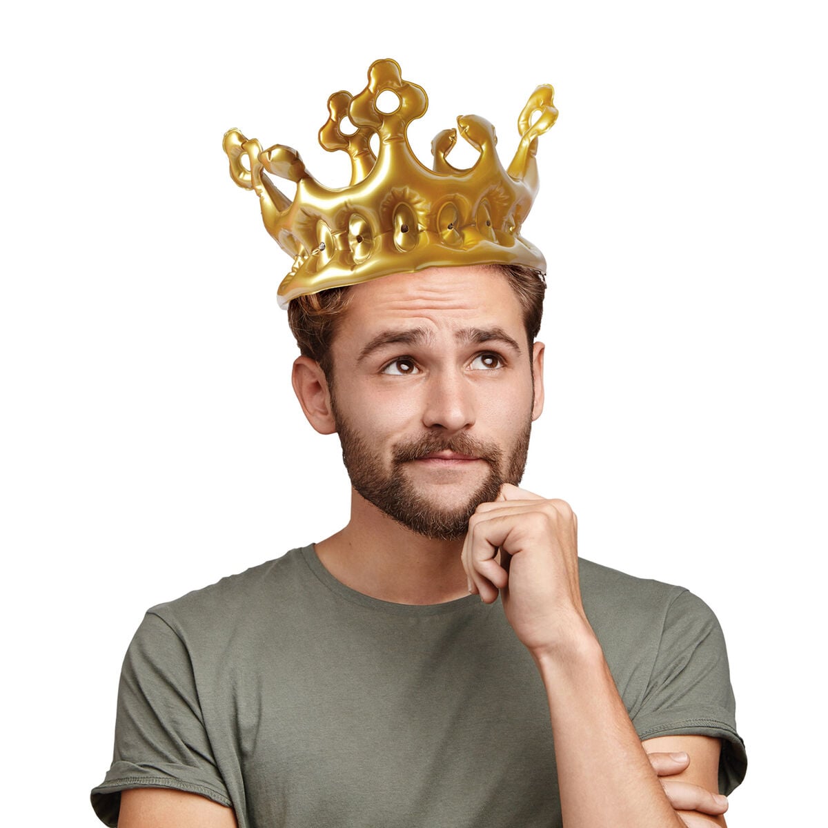 Legami - Gold Inflatable Crown - King - Party King