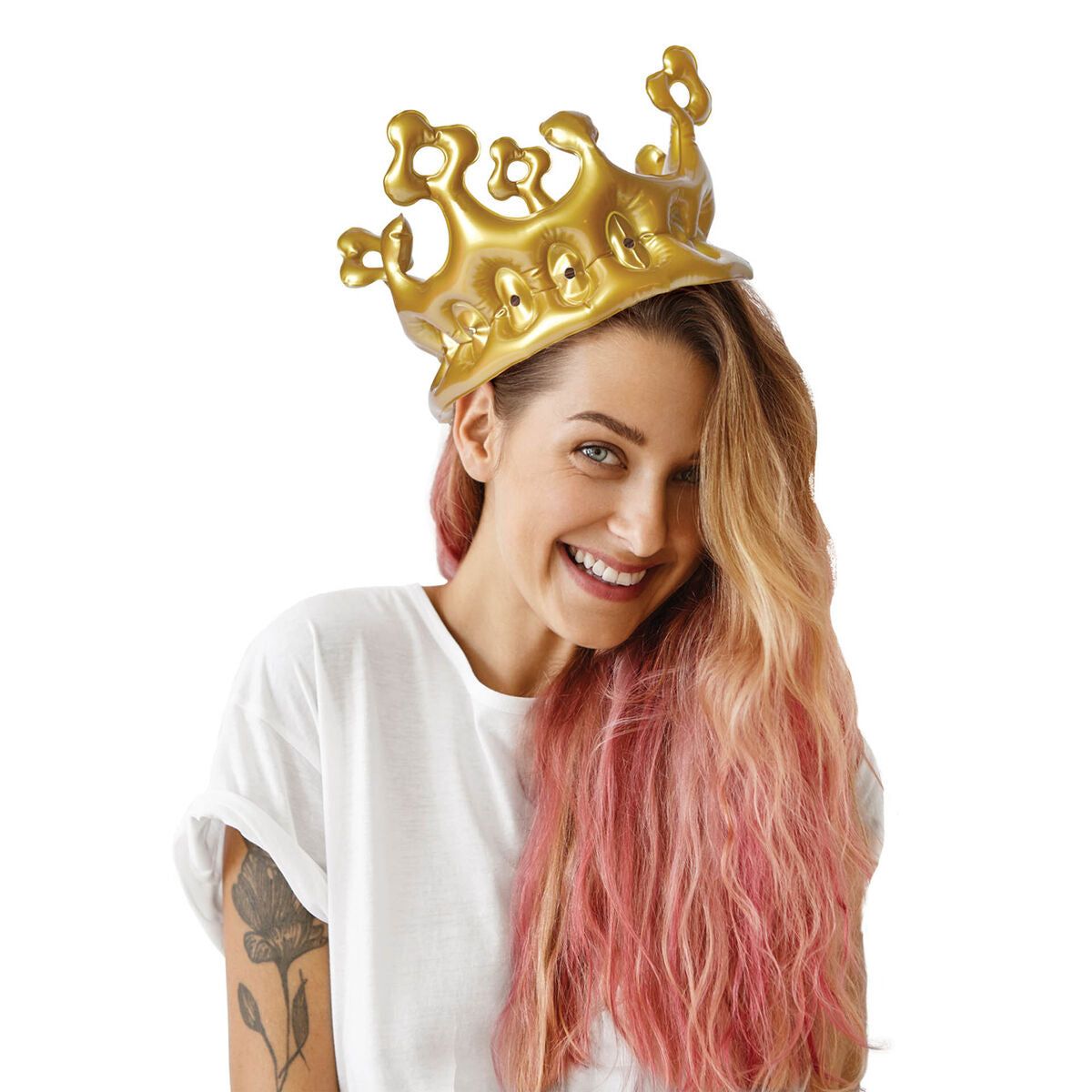 Legami - Gold Inflatable Crown - Queen - Parti Queen