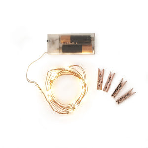 Legami - Photo Holder Clips with Copper Wire Lights