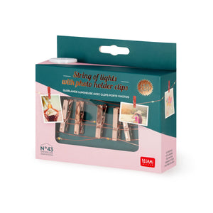 Legami - Photo Holder Clips with Copper Wire Lights