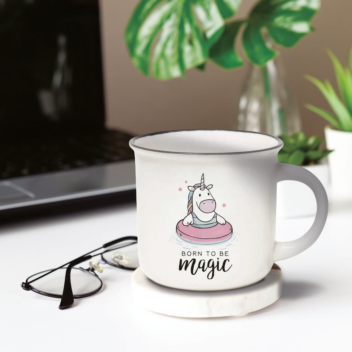 Legami - Porcelain Kupa - Tek Boynuzlu At - Cup-Puccino