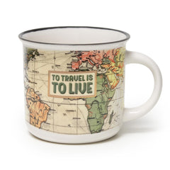 Legami - New Bone China Porcelain Mug with Travel-Themed Illustration. 350 ml capacity. ideal Gift Idea f
