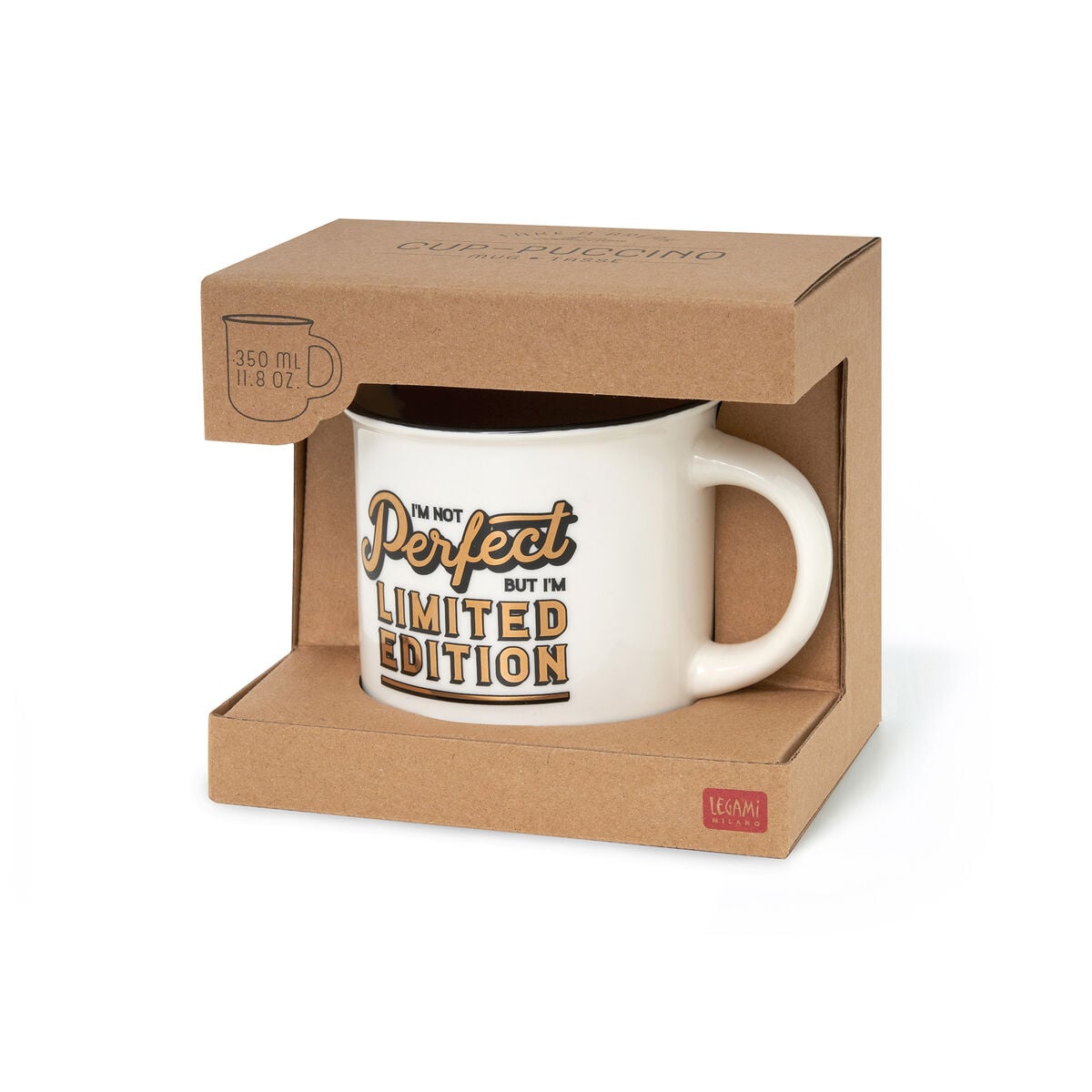 Legami - New Bone China Porcelain Mug with Limited Edition-Themed Illustration. 350 ml capacity. ideal Gi