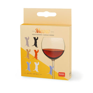 Legami - Set of 6 Drink Markers - Kitty Multicolour - Meow