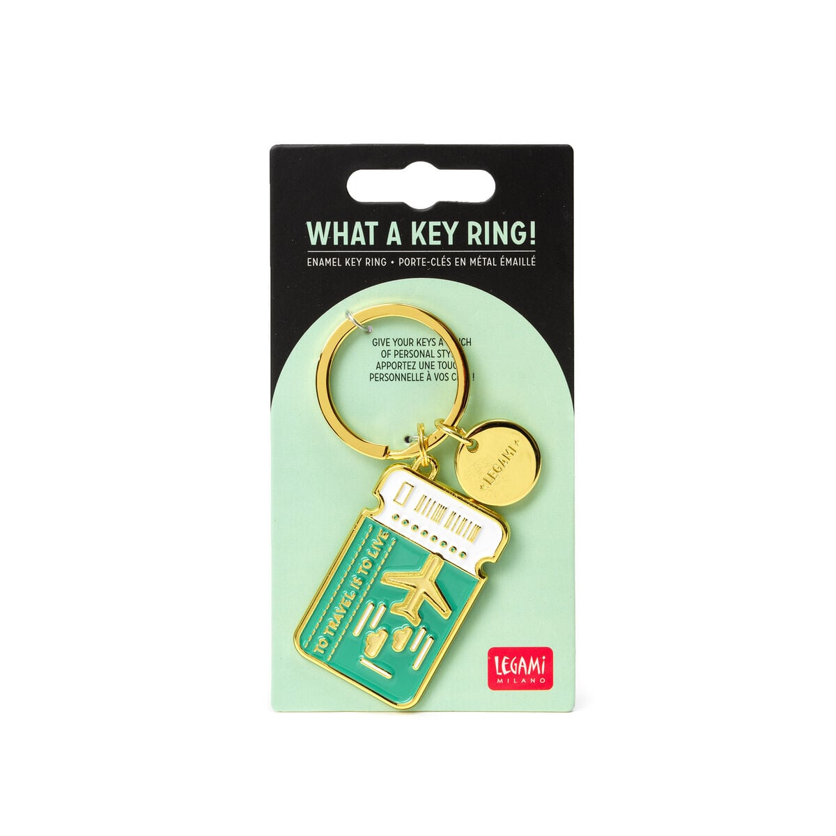 Legami - Enamel Key Chain - Travel - What a Keychain!