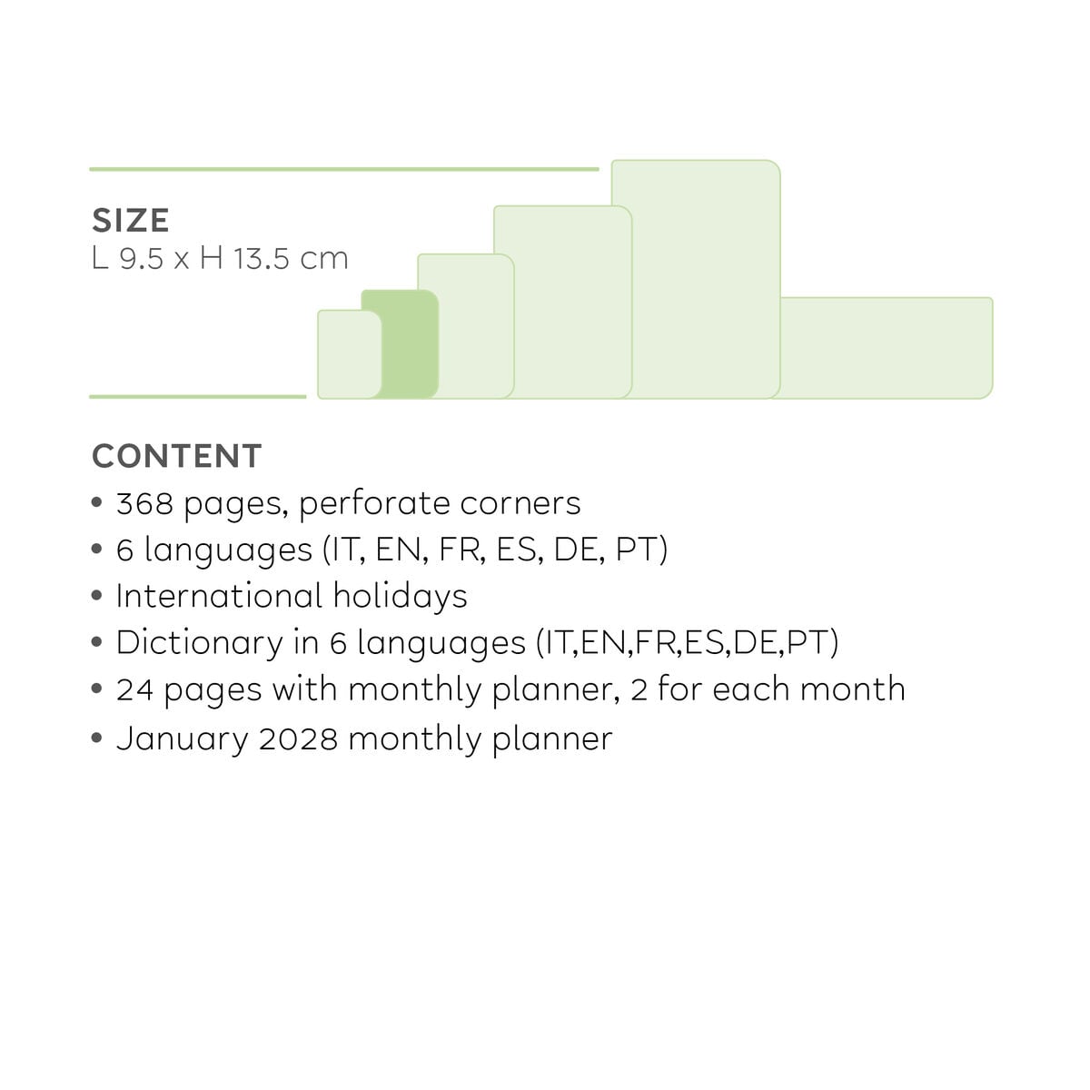 Legami - 12-Month Small Daily Planner 2027 - Eclectic Blue