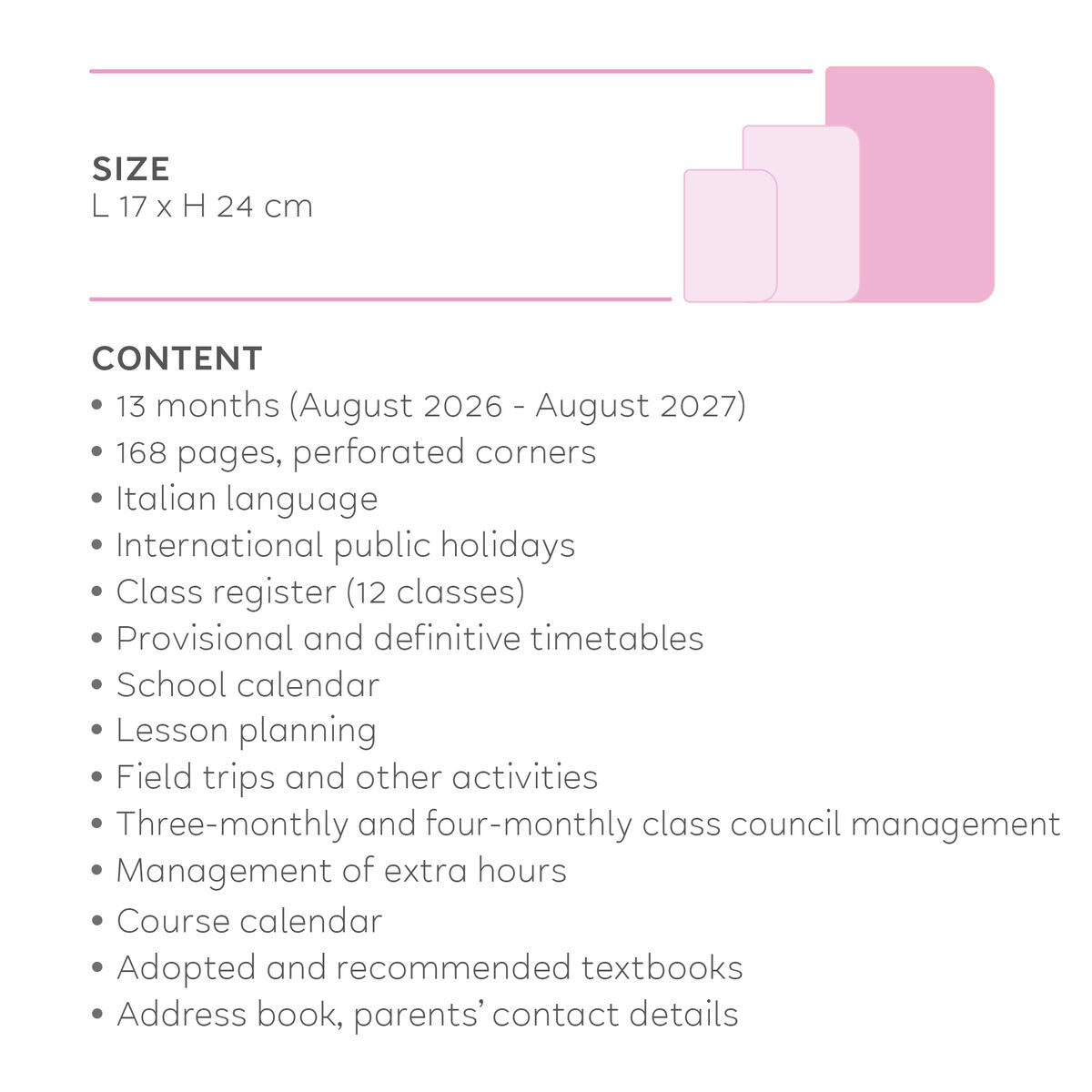 Legami - 13-Month Weekly Günlük Teachers 2026/2027 - Sunrise Lover