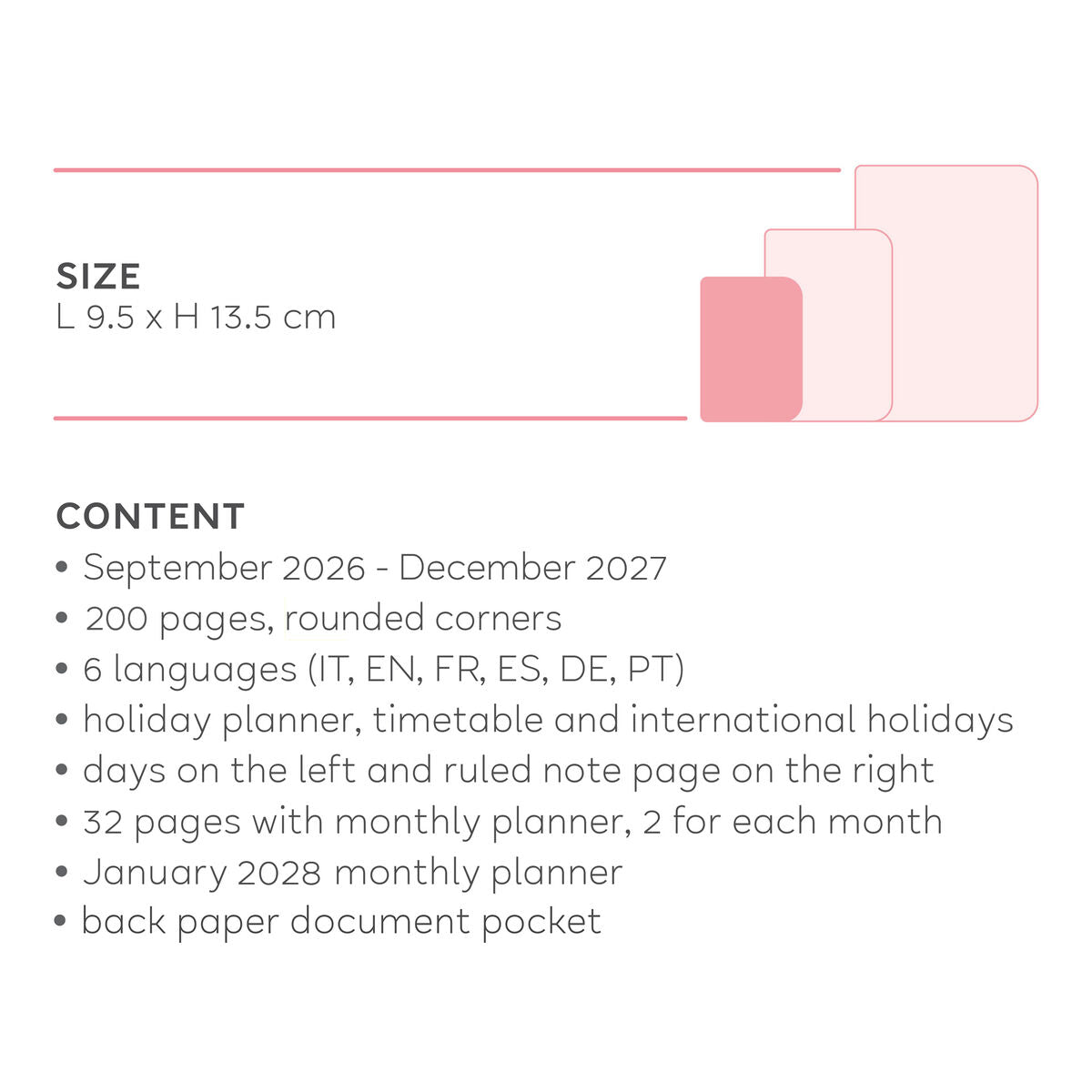 Legami - 16-Month Weekly Photo Günlük 2026/2027 - Çiçekler - Küçük ile Defter