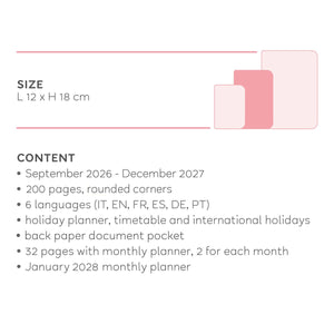 Legami - 16-Month Weekly Photo Günlük 2026/2027 - Seyahat Stickers - Medium