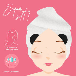 Legami - Panda Hair Turban Towel - Love My Hair